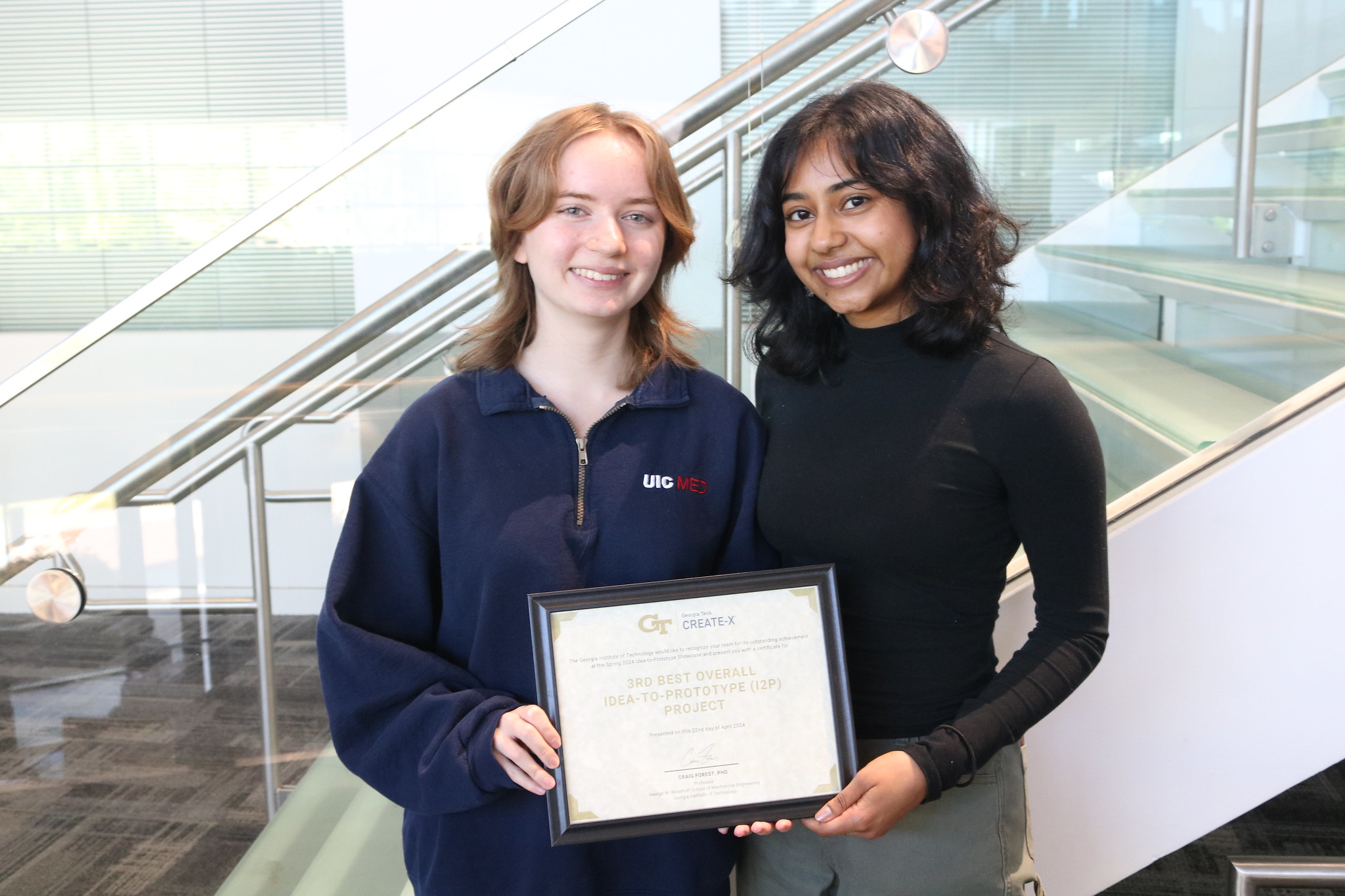 Electrosuit Founders Aubrey Hall and Sherya Chakraborty